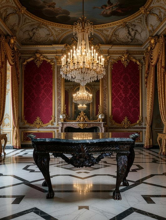 🖤 Carved Wooden Credenza with Distinguished Black Finish Top 🪞🏛️✨