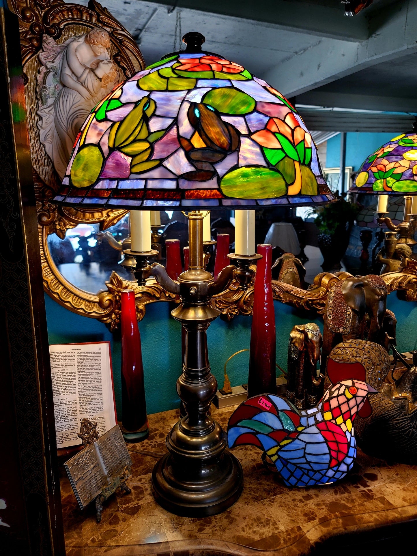 🐸🌺 Par De Lámparas De Vitral 🌺🐸