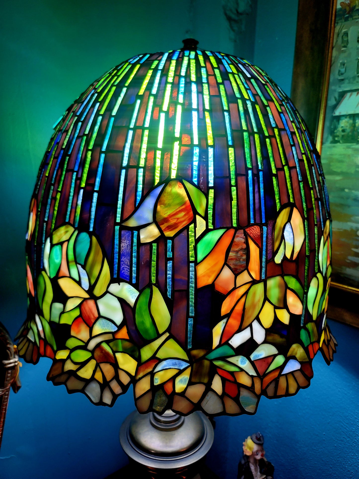 🔔Lampara Tiffany con Vitrales de Flores de Loto: Una Obra de Arte para Tu Hogar🔔