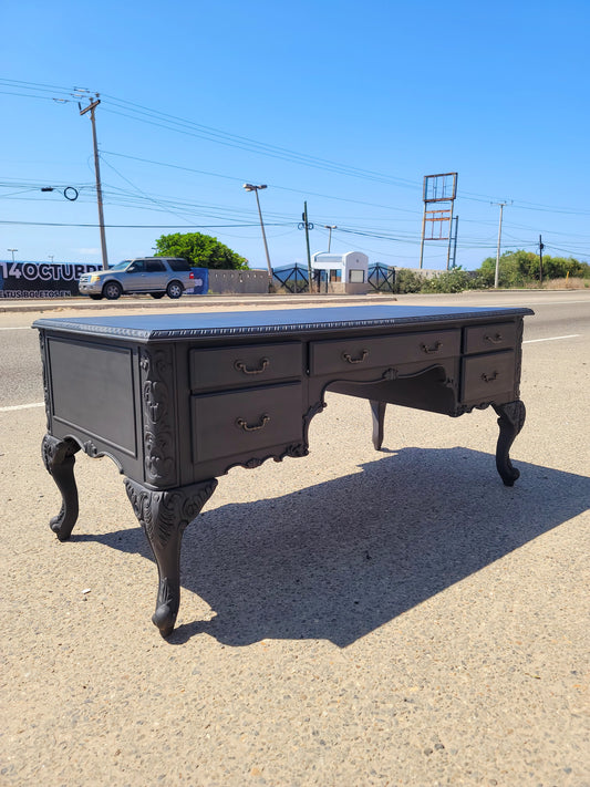 🌟¡Escritorio De Madera Color Negro Mate Clasico🌟