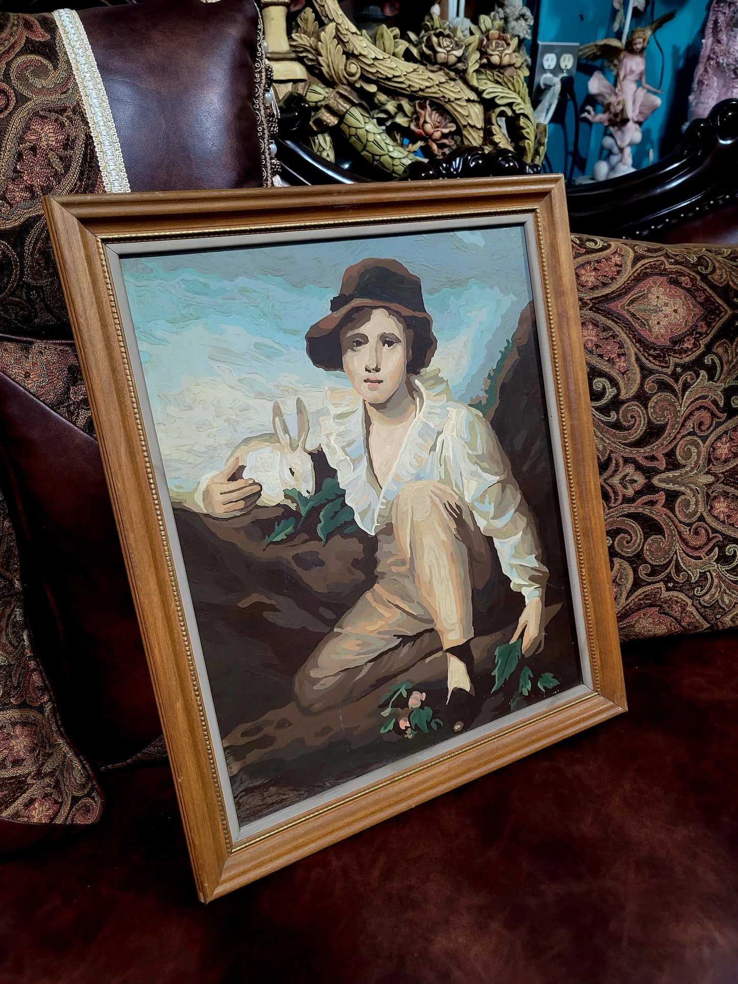 🌺 ✨ Arte con encanto y nostalgia: Par de pinturas Mid-Century En Aceite on Canvas ✨🖌️