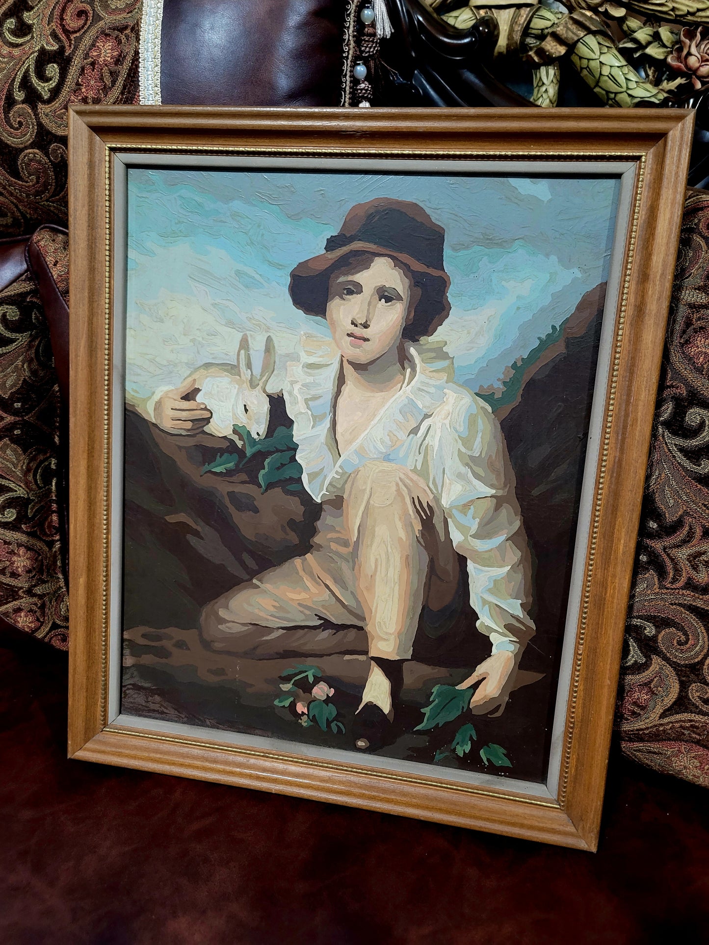 🌺 ✨ Arte con encanto y nostalgia: Par de pinturas Mid-Century En Aceite on Canvas ✨🖌️