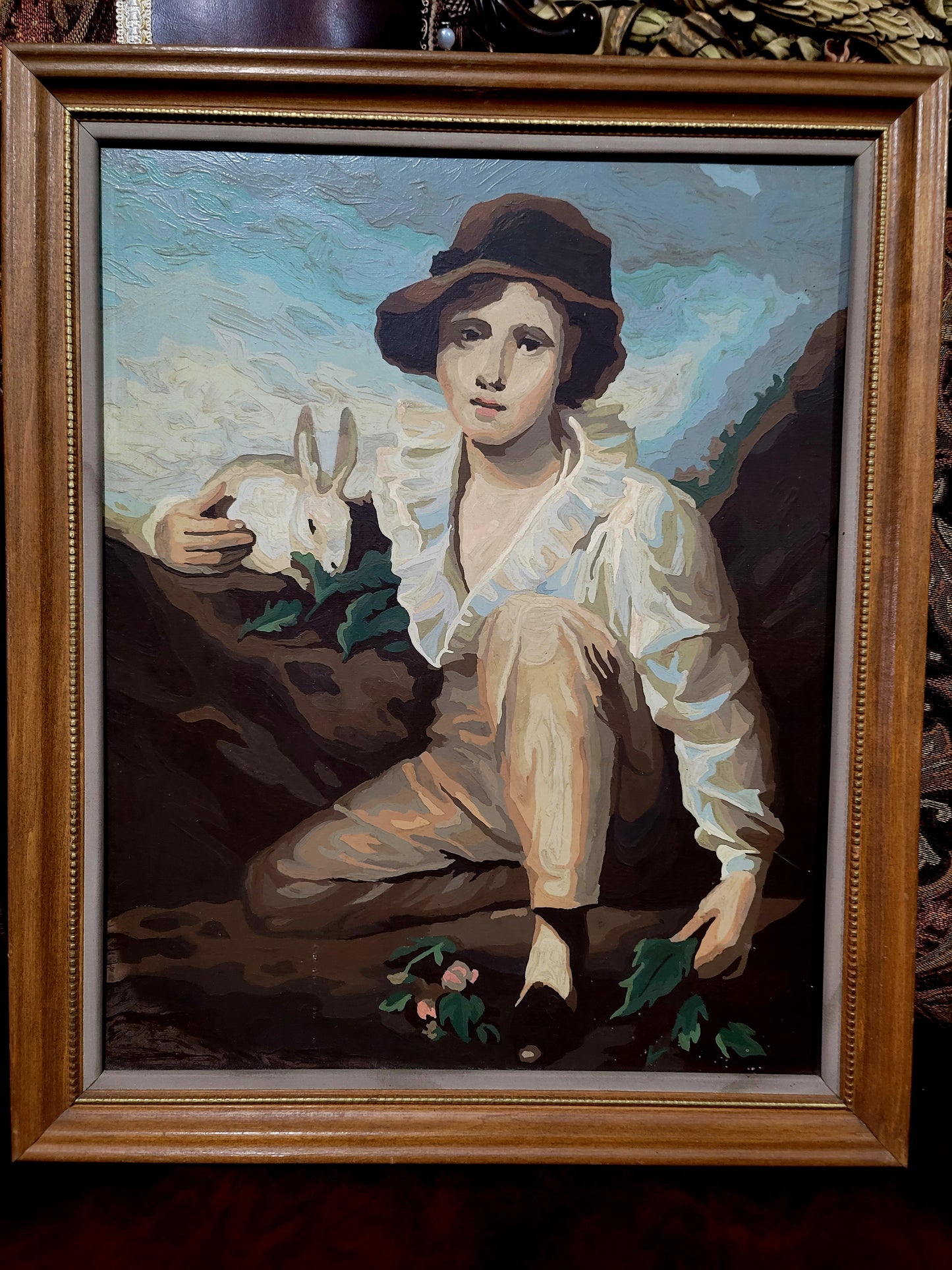 🌺 ✨ Arte con encanto y nostalgia: Par de pinturas Mid-Century En Aceite on Canvas ✨🖌️