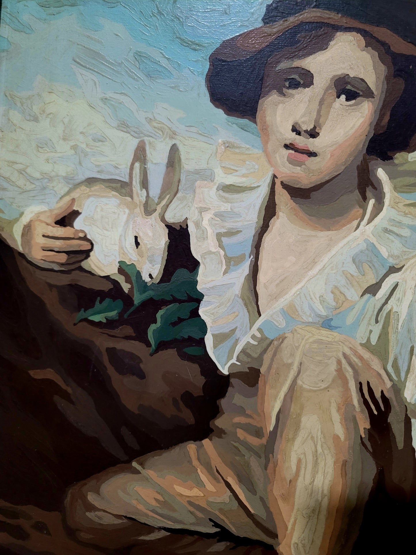 🌺 ✨ Arte con encanto y nostalgia: Par de pinturas Mid-Century En Aceite on Canvas ✨🖌️