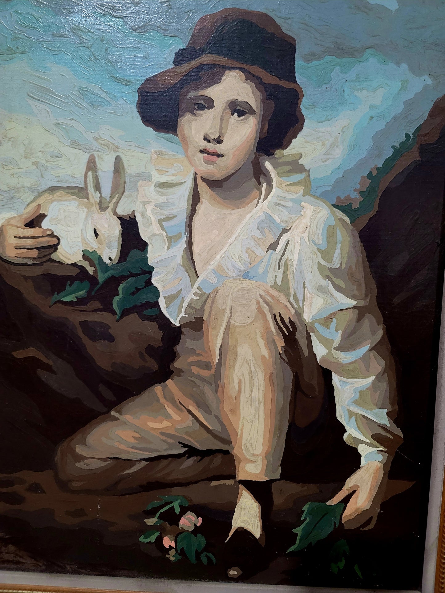 🌺 ✨ Arte con encanto y nostalgia: Par de pinturas Mid-Century En Aceite on Canvas ✨🖌️