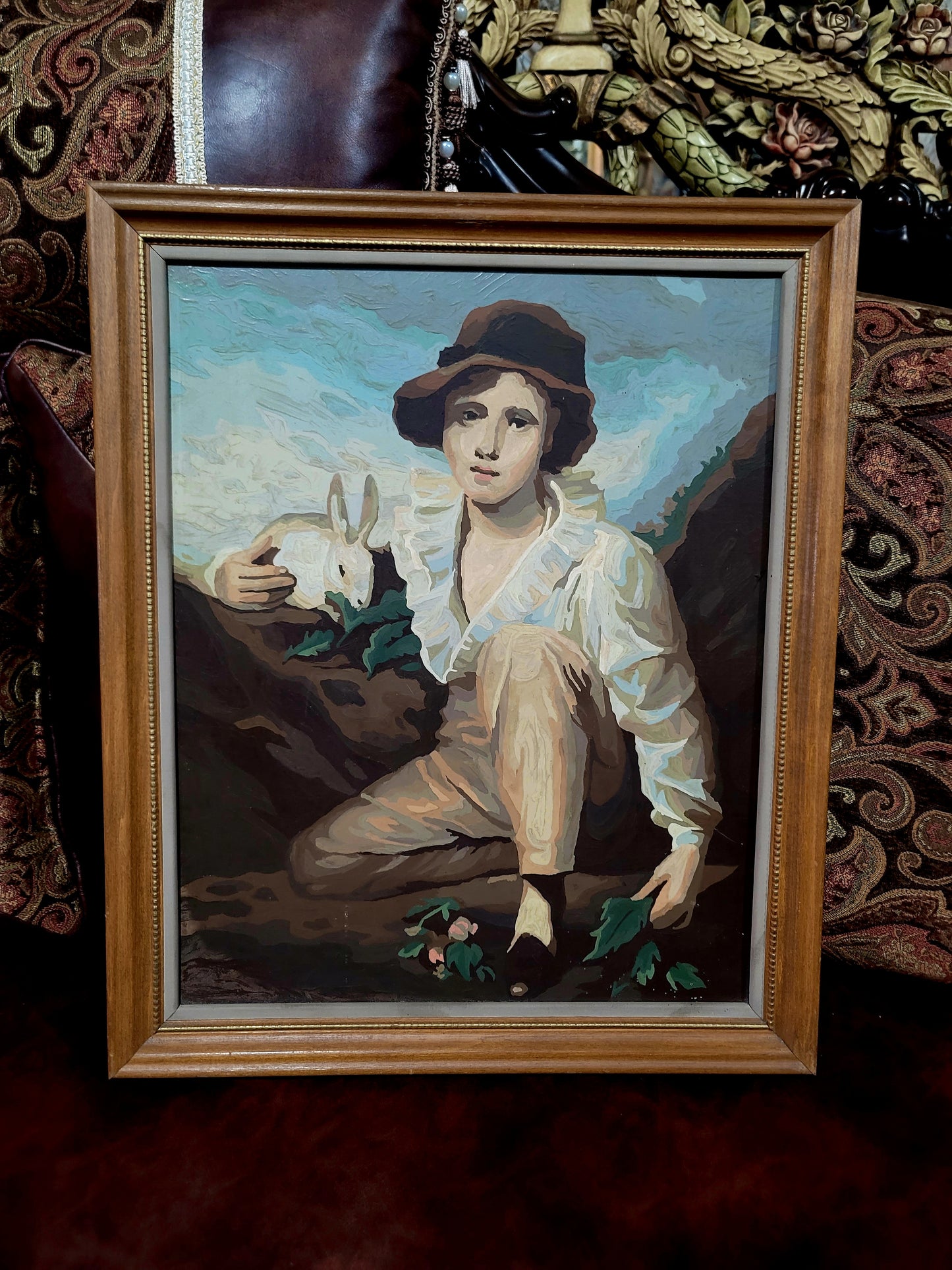 🌺 ✨ Arte con encanto y nostalgia: Par de pinturas Mid-Century En Aceite on Canvas ✨🖌️
