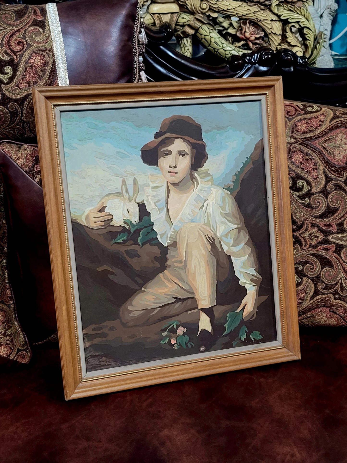 🌺 ✨ Arte con encanto y nostalgia: Par de pinturas Mid-Century En Aceite on Canvas ✨🖌️