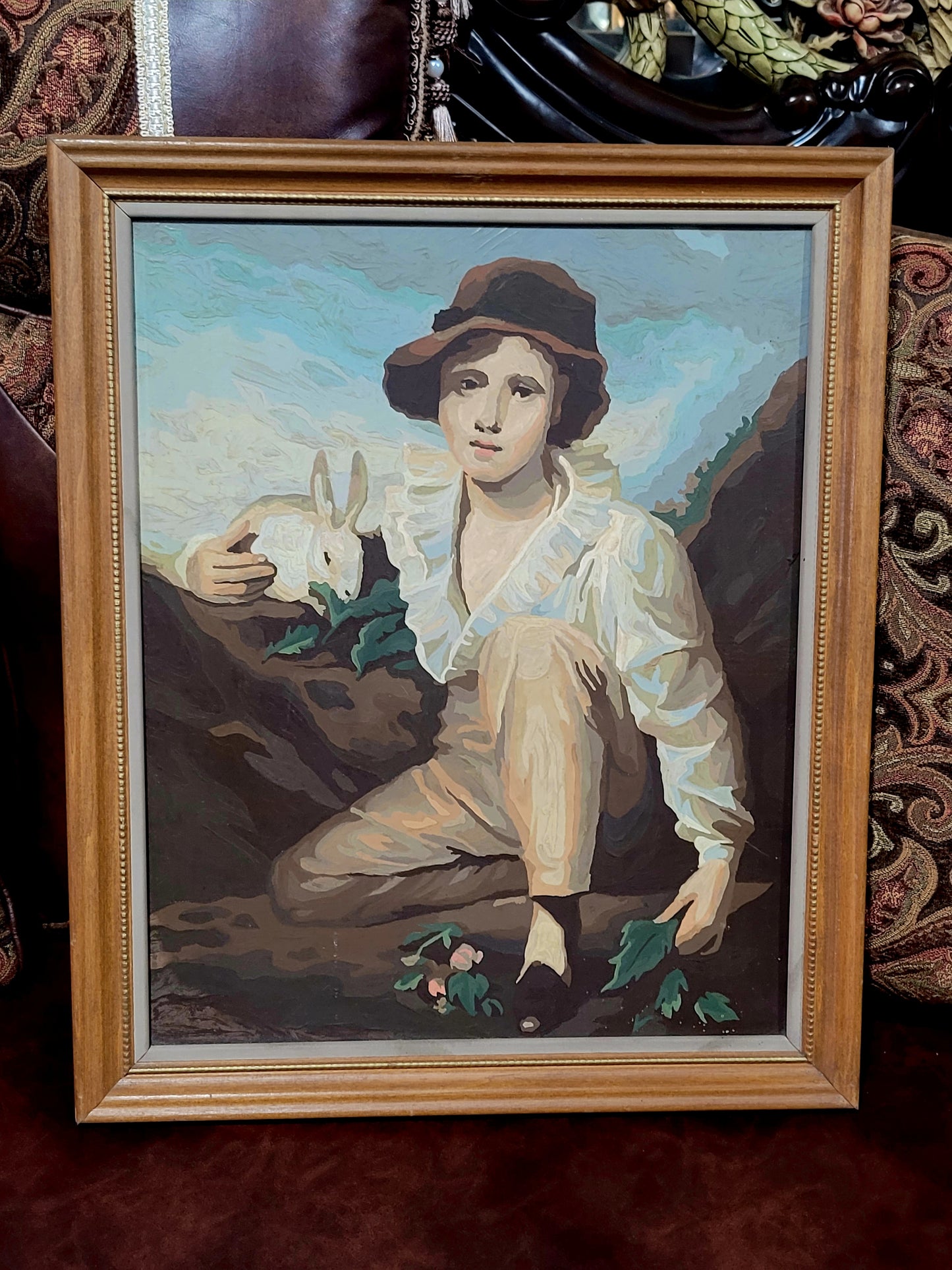 🌺 ✨ Arte con encanto y nostalgia: Par de pinturas Mid-Century En Aceite on Canvas ✨🖌️