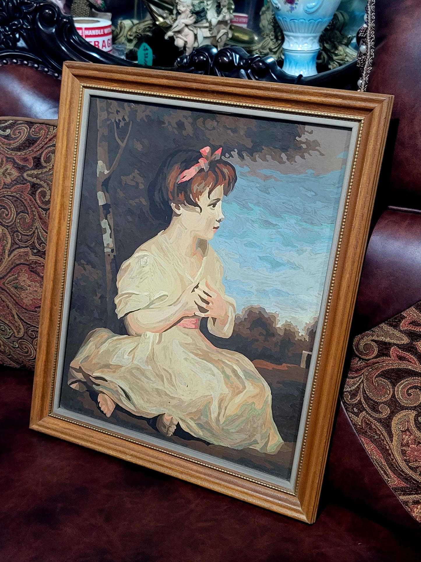 🌺 ✨ Arte con encanto y nostalgia: Par de pinturas Mid-Century En Aceite on Canvas ✨🖌️