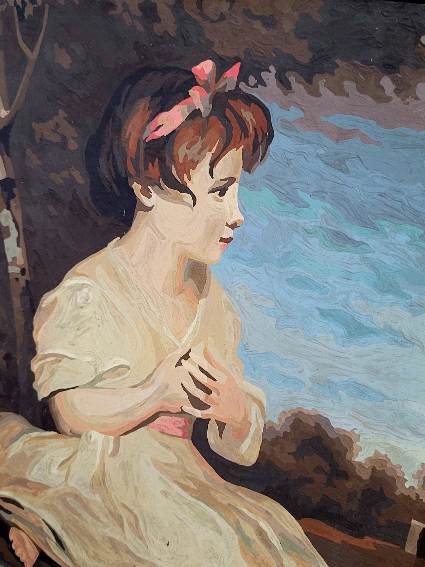 🌺 ✨ Arte con encanto y nostalgia: Par de pinturas Mid-Century En Aceite on Canvas ✨🖌️