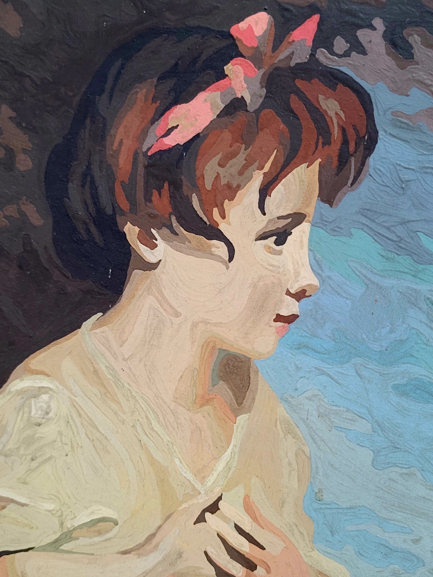 🌺 ✨ Arte con encanto y nostalgia: Par de pinturas Mid-Century En Aceite on Canvas ✨🖌️