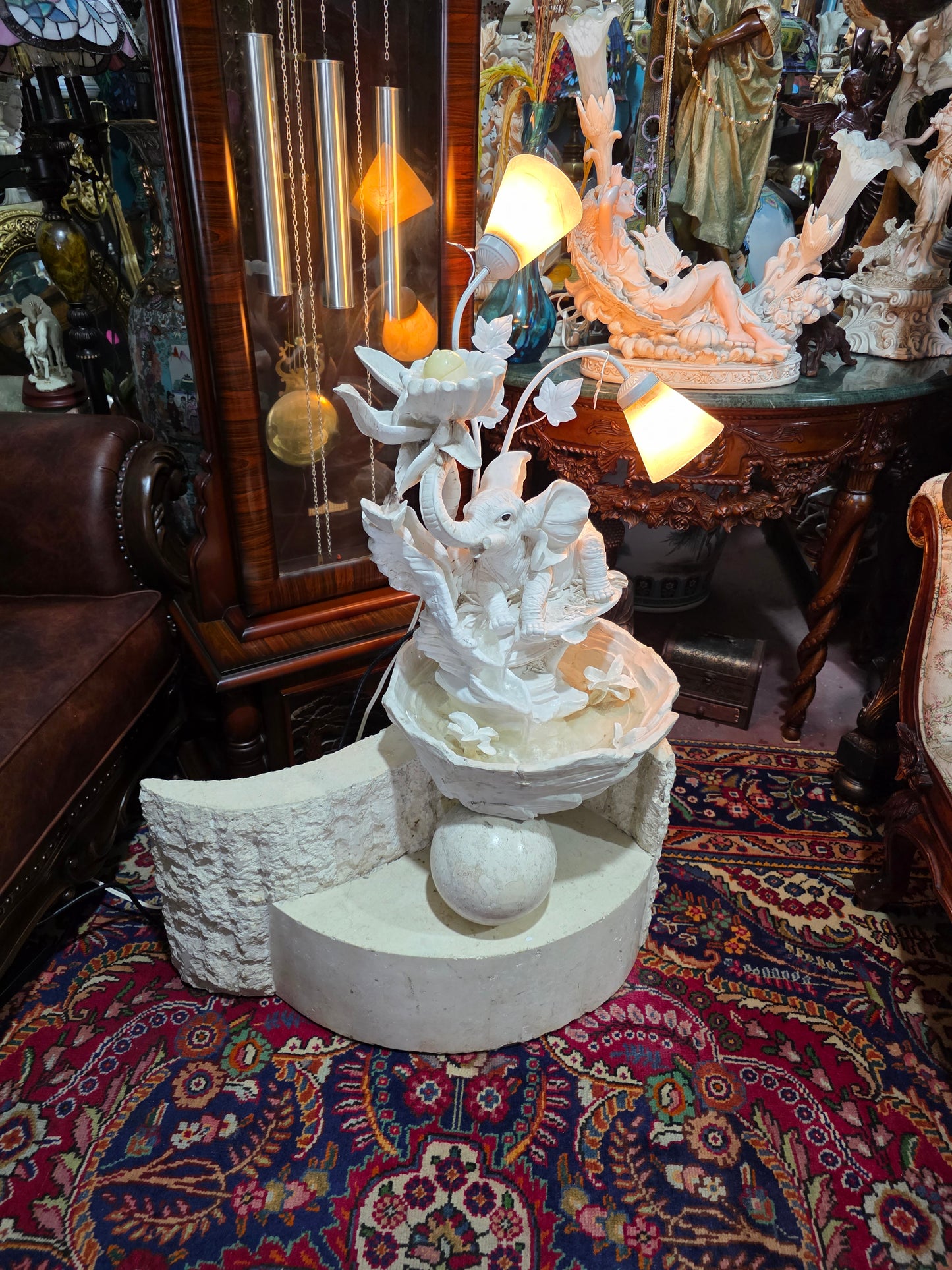 💧✨ Fuente Decorativa De Elefante con Iluminación – Elegancia y Arte en Rosarito Antiques ✨💧