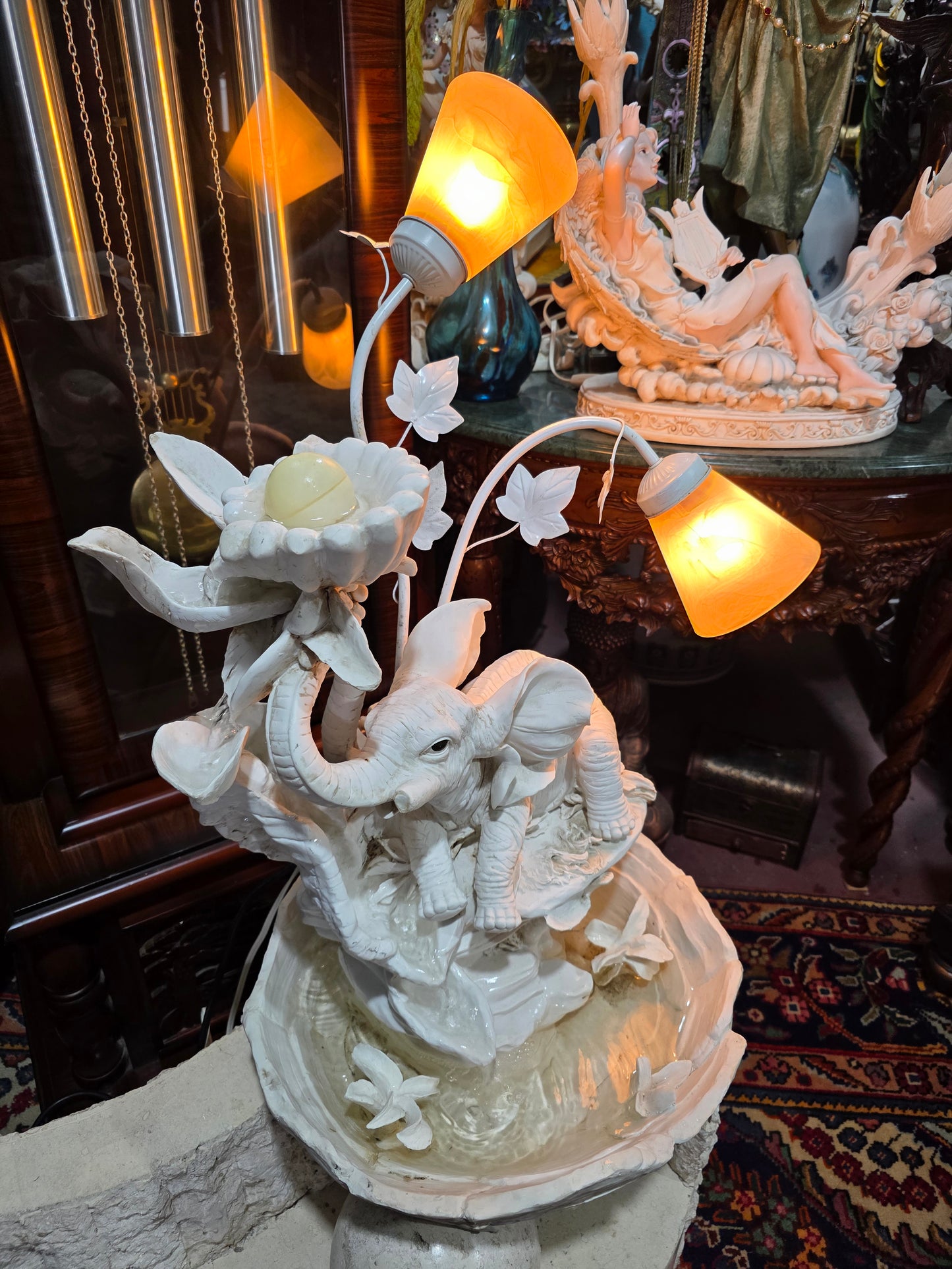 💧✨ Fuente Decorativa De Elefante con Iluminación – Elegancia y Arte en Rosarito Antiques ✨💧