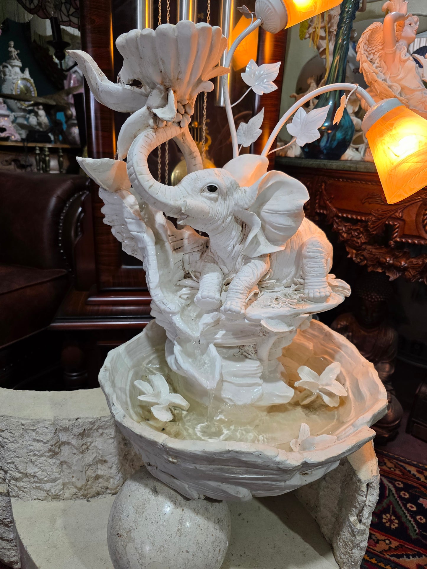 💧✨ Fuente Decorativa De Elefante con Iluminación – Elegancia y Arte en Rosarito Antiques ✨💧