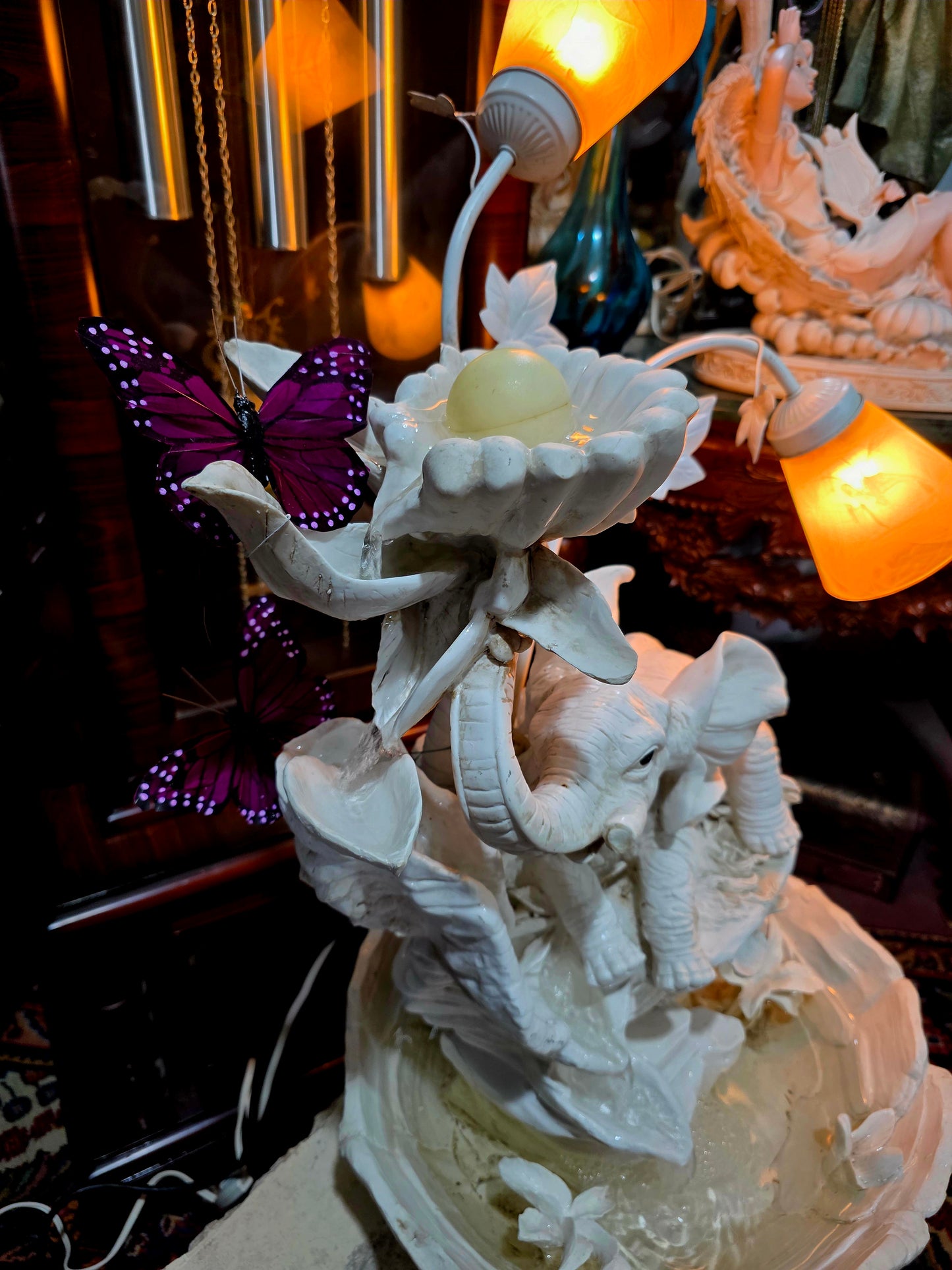 💧✨ Fuente Decorativa De Elefante con Iluminación – Elegancia y Arte en Rosarito Antiques ✨💧
