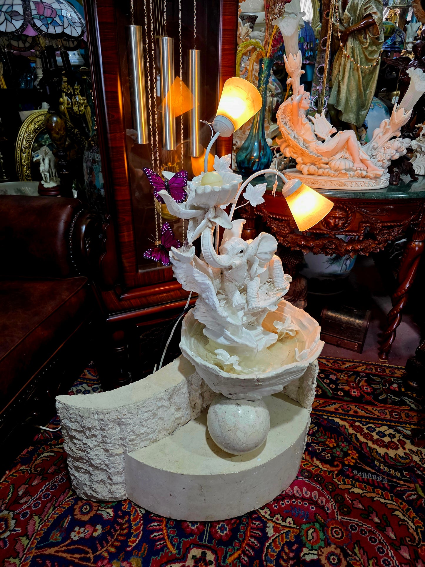 💧✨ Fuente Decorativa De Elefante con Iluminación – Elegancia y Arte en Rosarito Antiques ✨💧