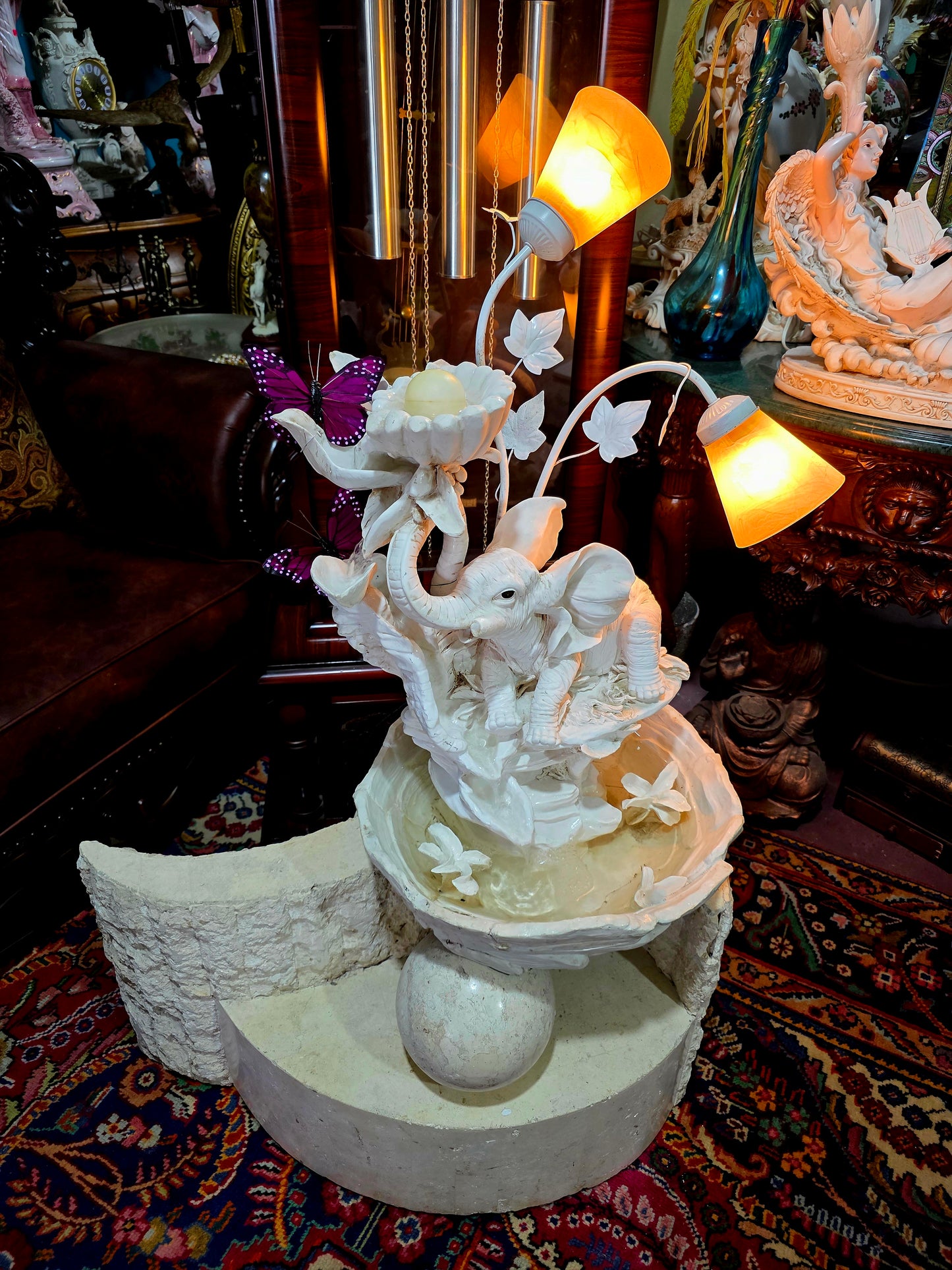 💧✨ Fuente Decorativa De Elefante con Iluminación – Elegancia y Arte en Rosarito Antiques ✨💧
