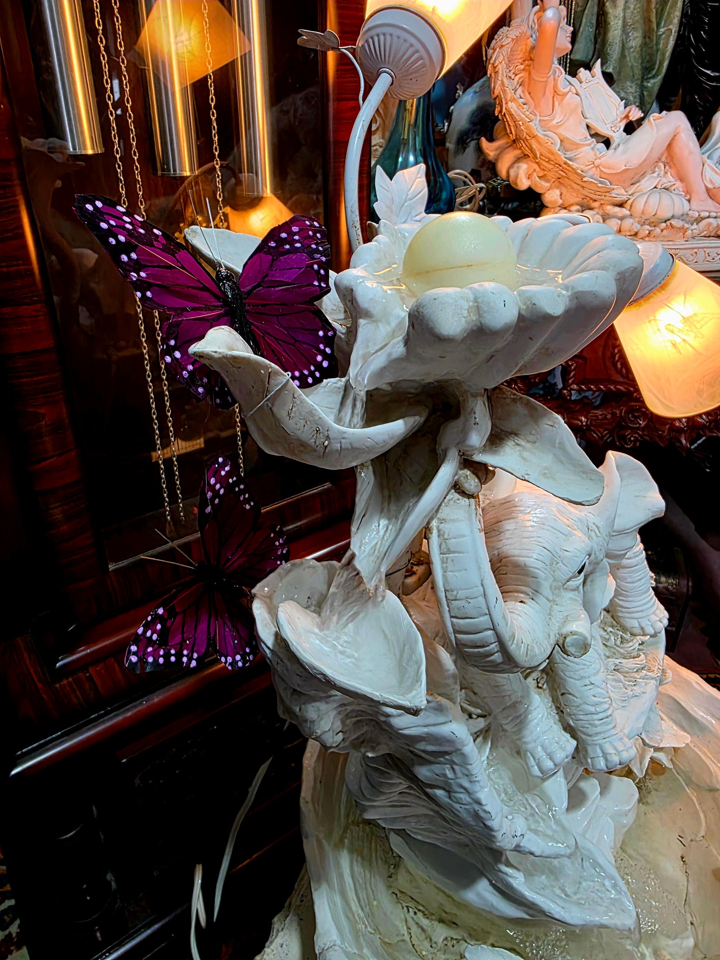 💧✨ Fuente Decorativa De Elefante con Iluminación – Elegancia y Arte en Rosarito Antiques ✨💧