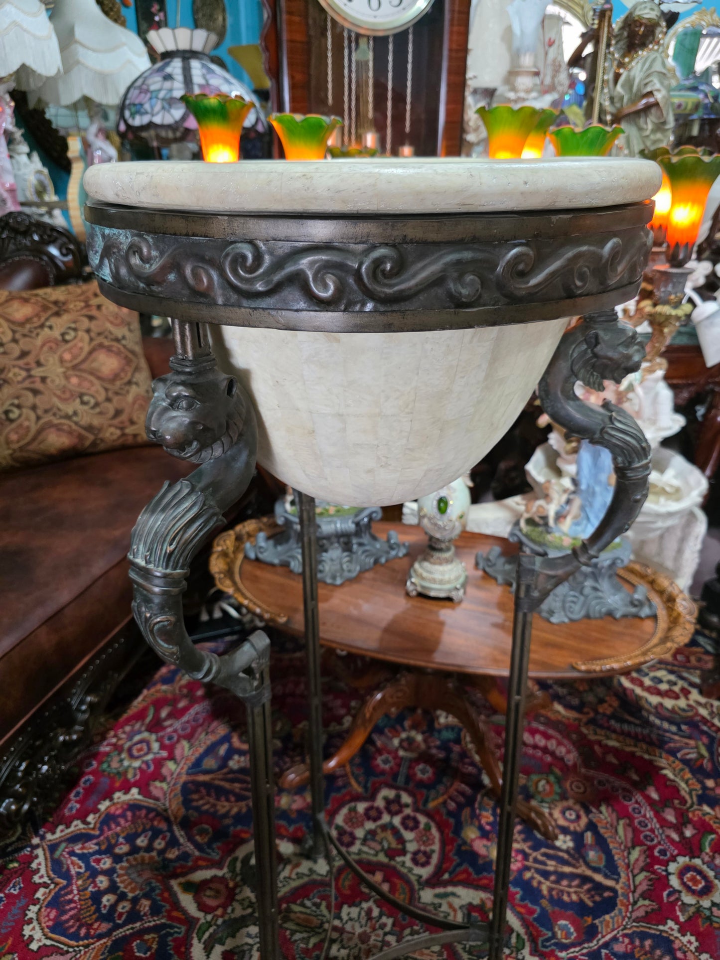 🎉Luxury bronze and alabaster pedestal🎉