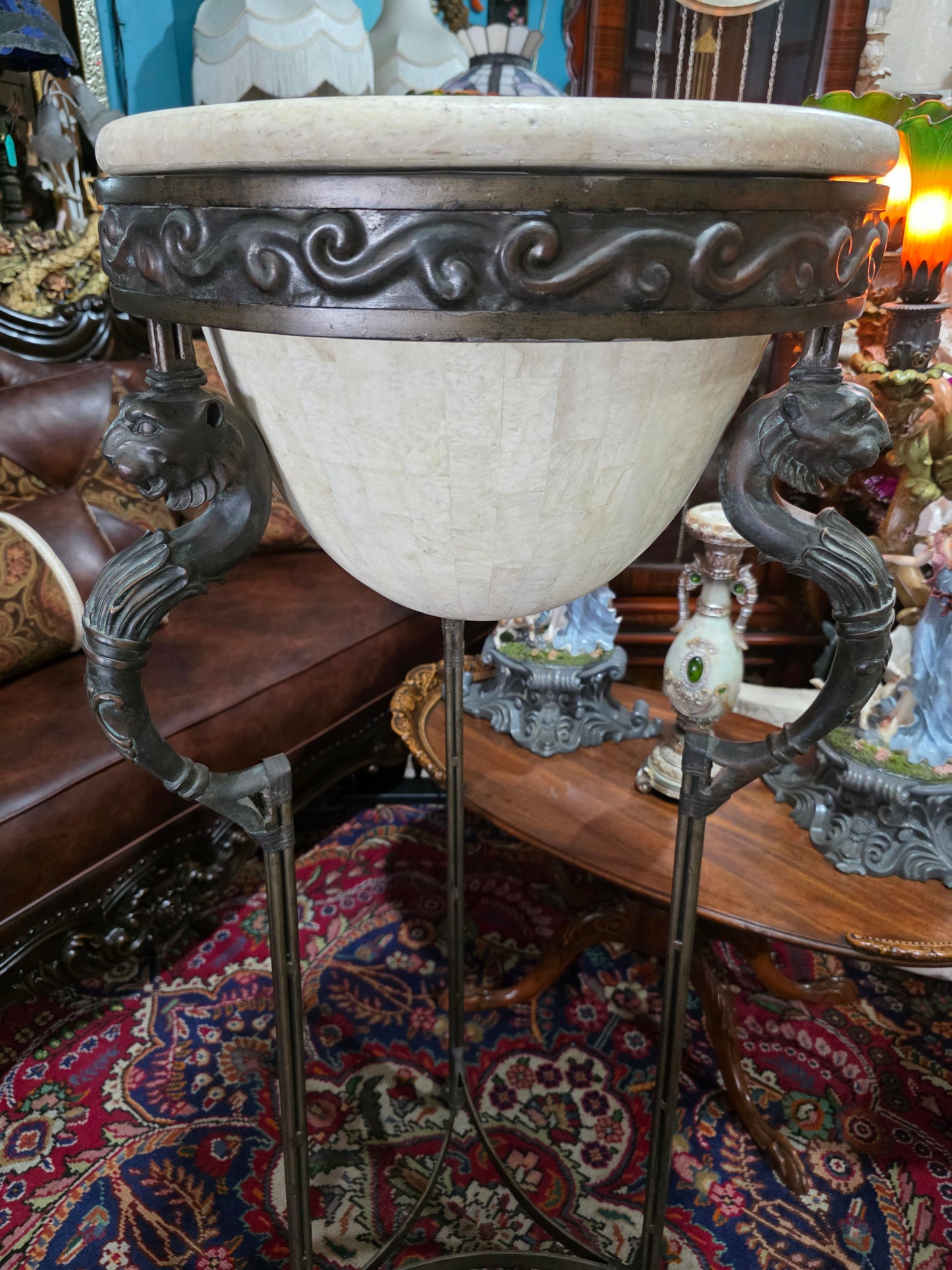 🎉Luxury bronze and alabaster pedestal🎉