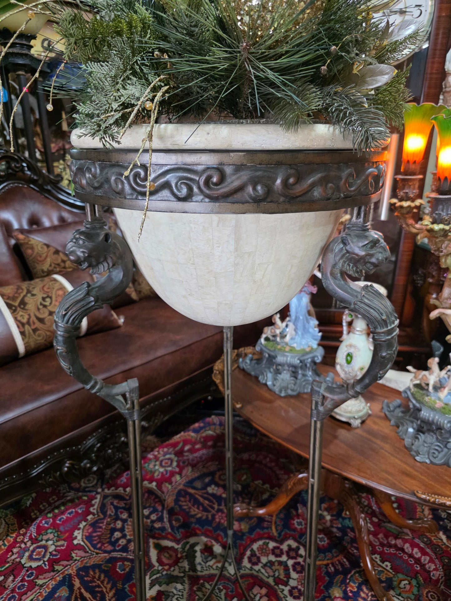 🎉Luxury bronze and alabaster pedestal🎉