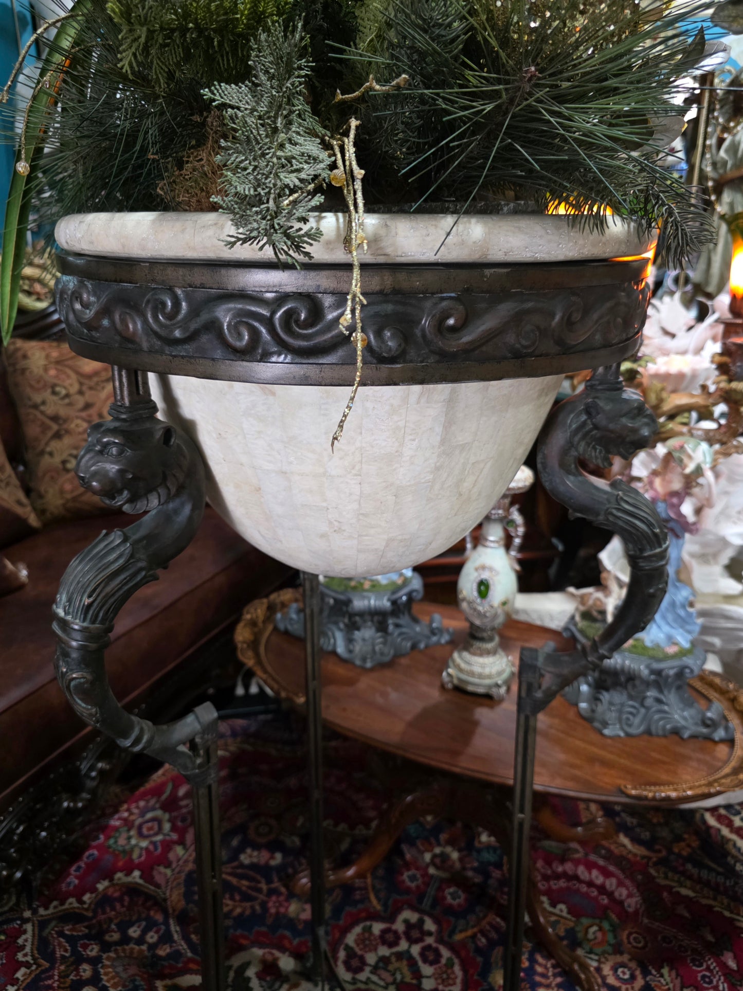 🎉Luxury bronze and alabaster pedestal🎉