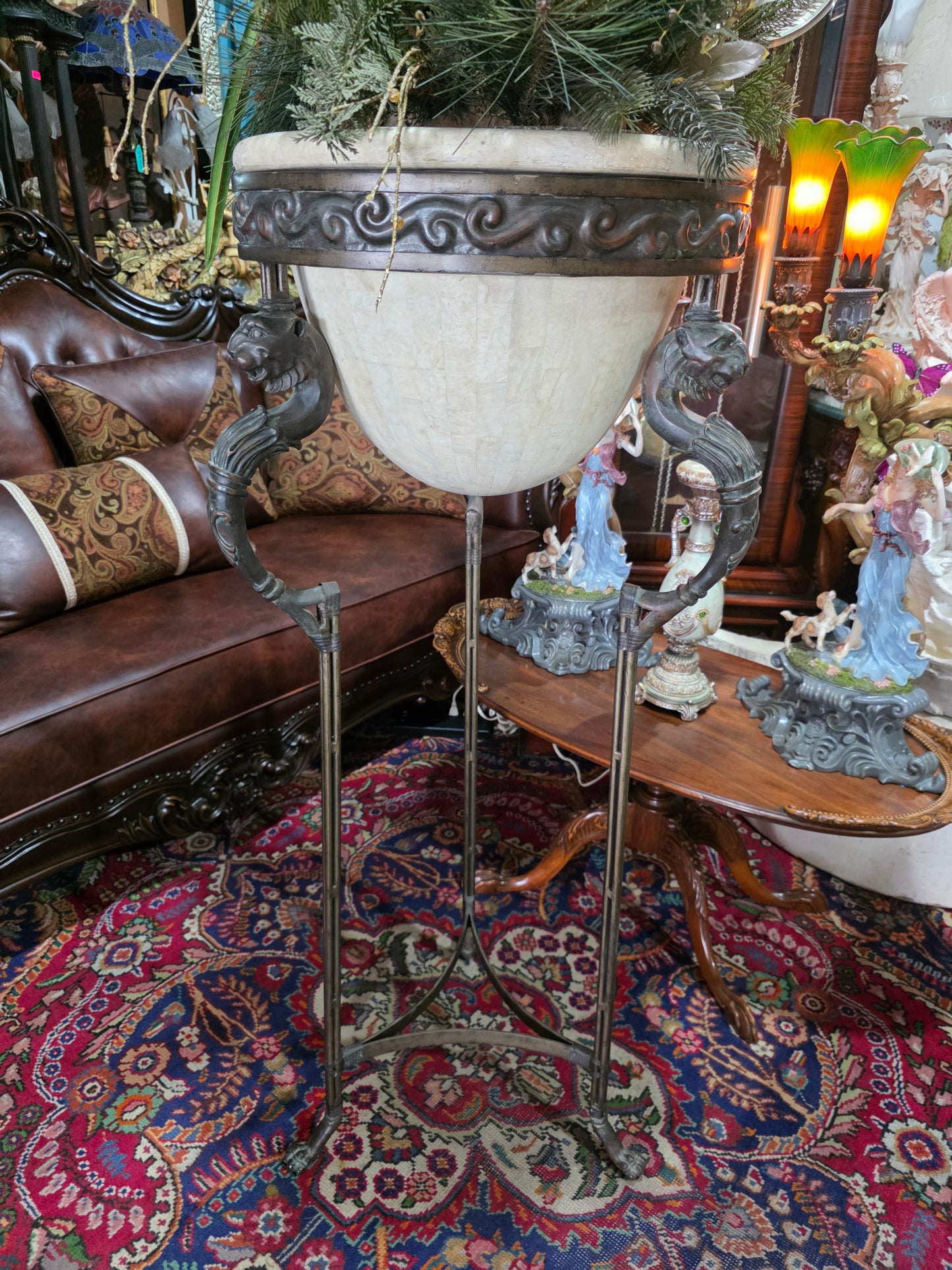 🎉Luxury bronze and alabaster pedestal🎉