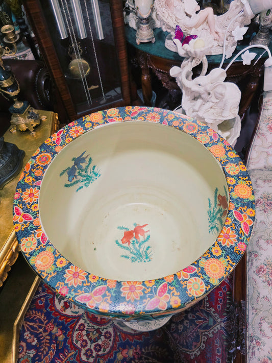 🐉💎 Florefo Imperial Oriental en Porcelana Pintada a Mano💎🐉