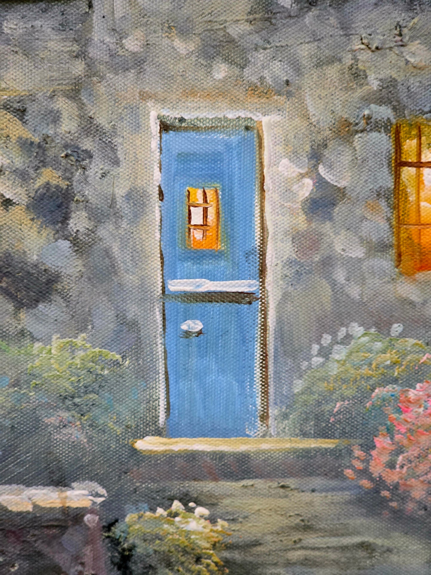 🌺 Inspiring Art – Hand-Painted Stately Home🖌️🎨