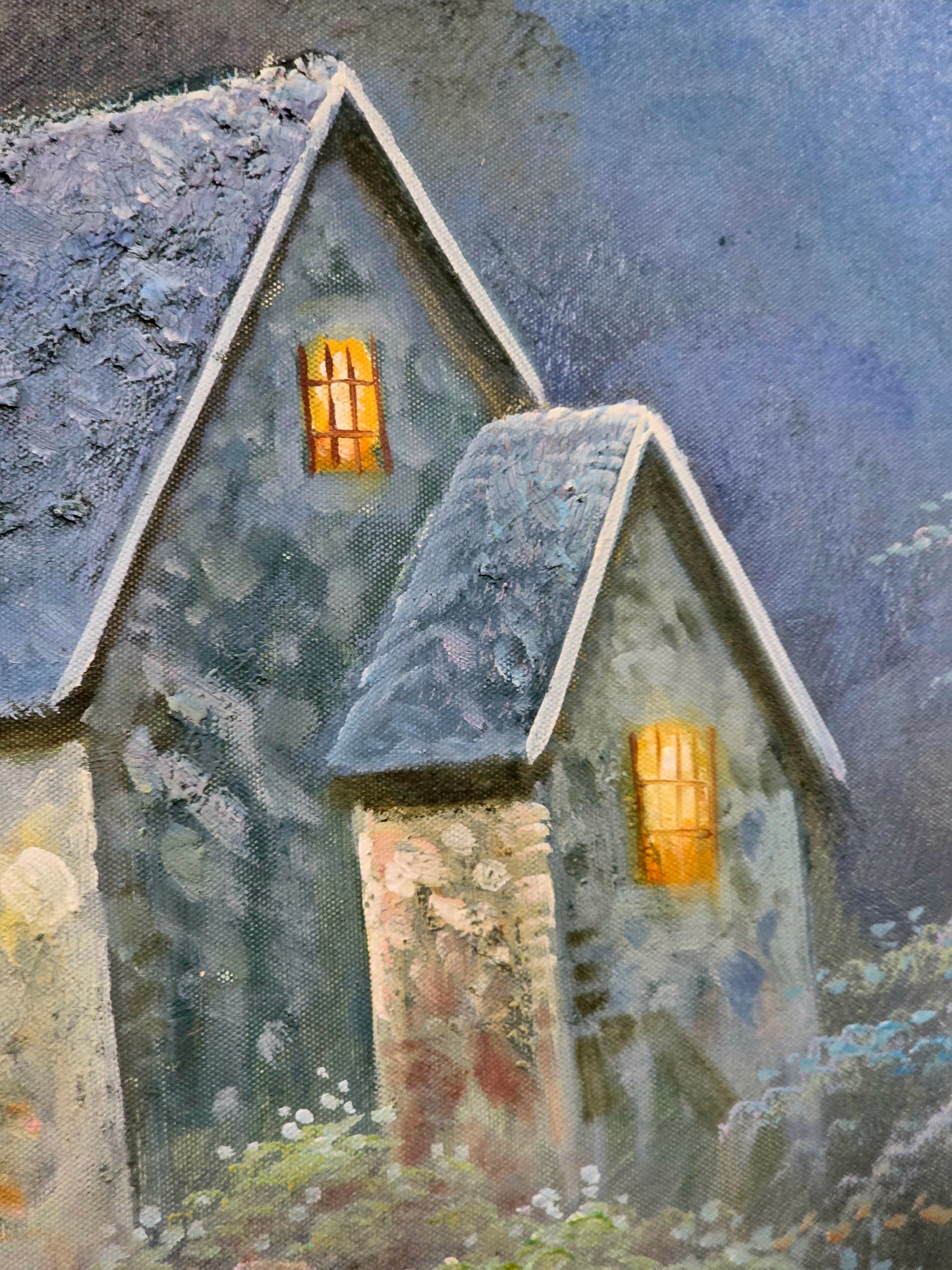 🌺 Inspiring Art – Hand-Painted Stately Home🖌️🎨