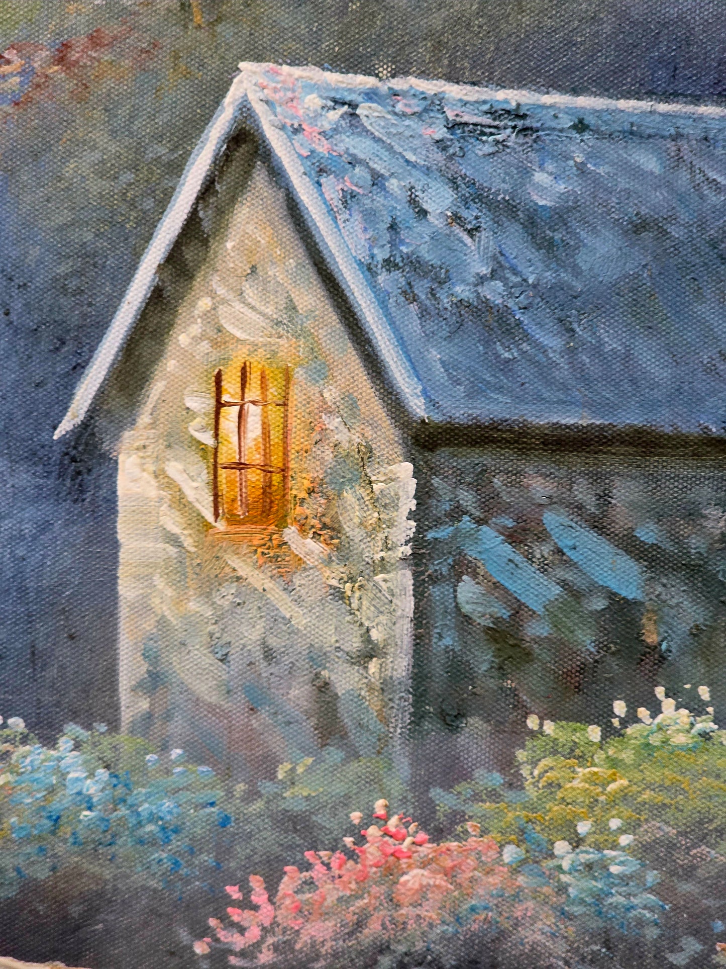 🌺 Inspiring Art – Hand-Painted Stately Home🖌️🎨