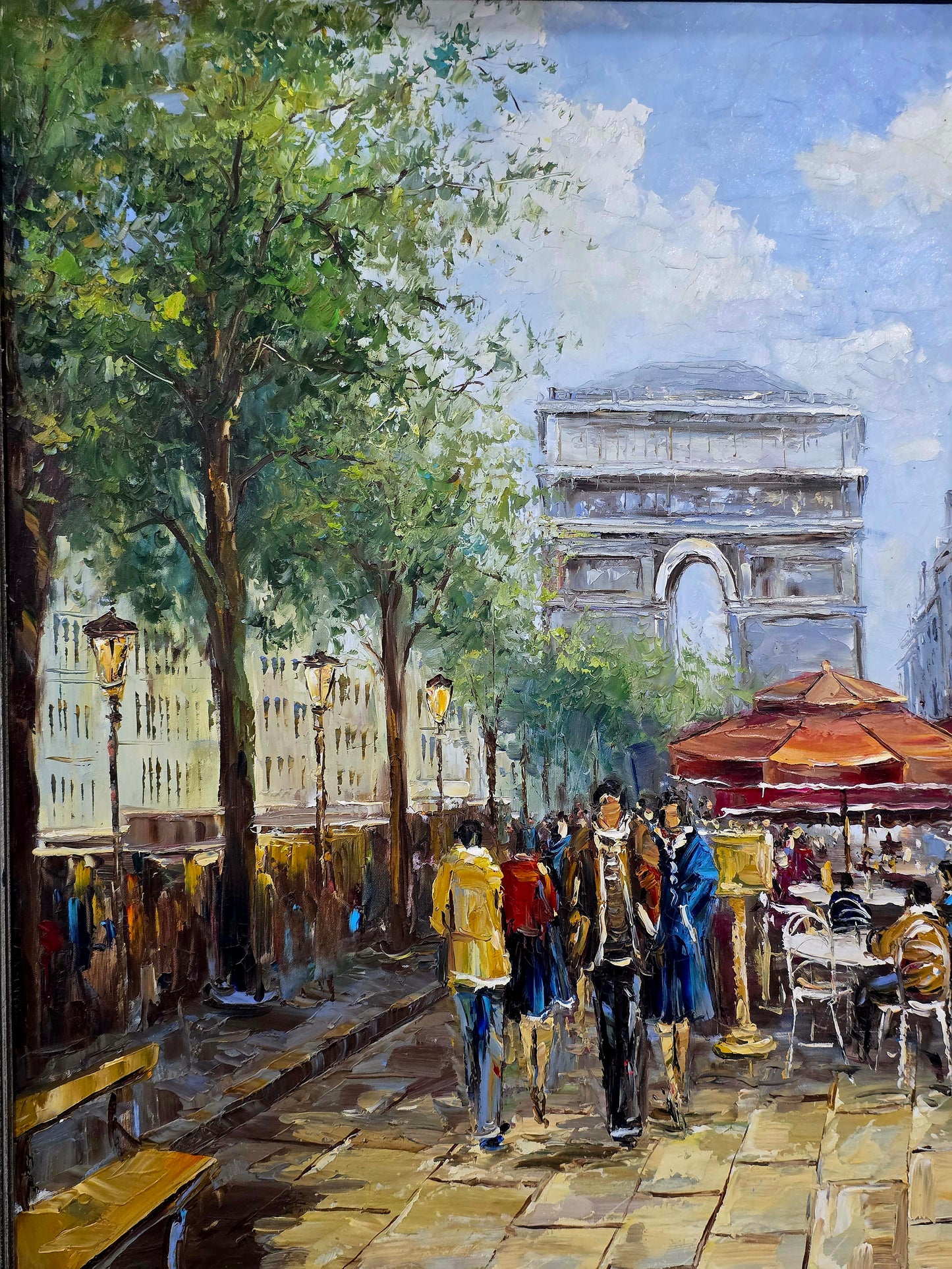π¨πΌοΈ Exquisite Hand-Painted Painting β Parisian Scene with Classic Charm