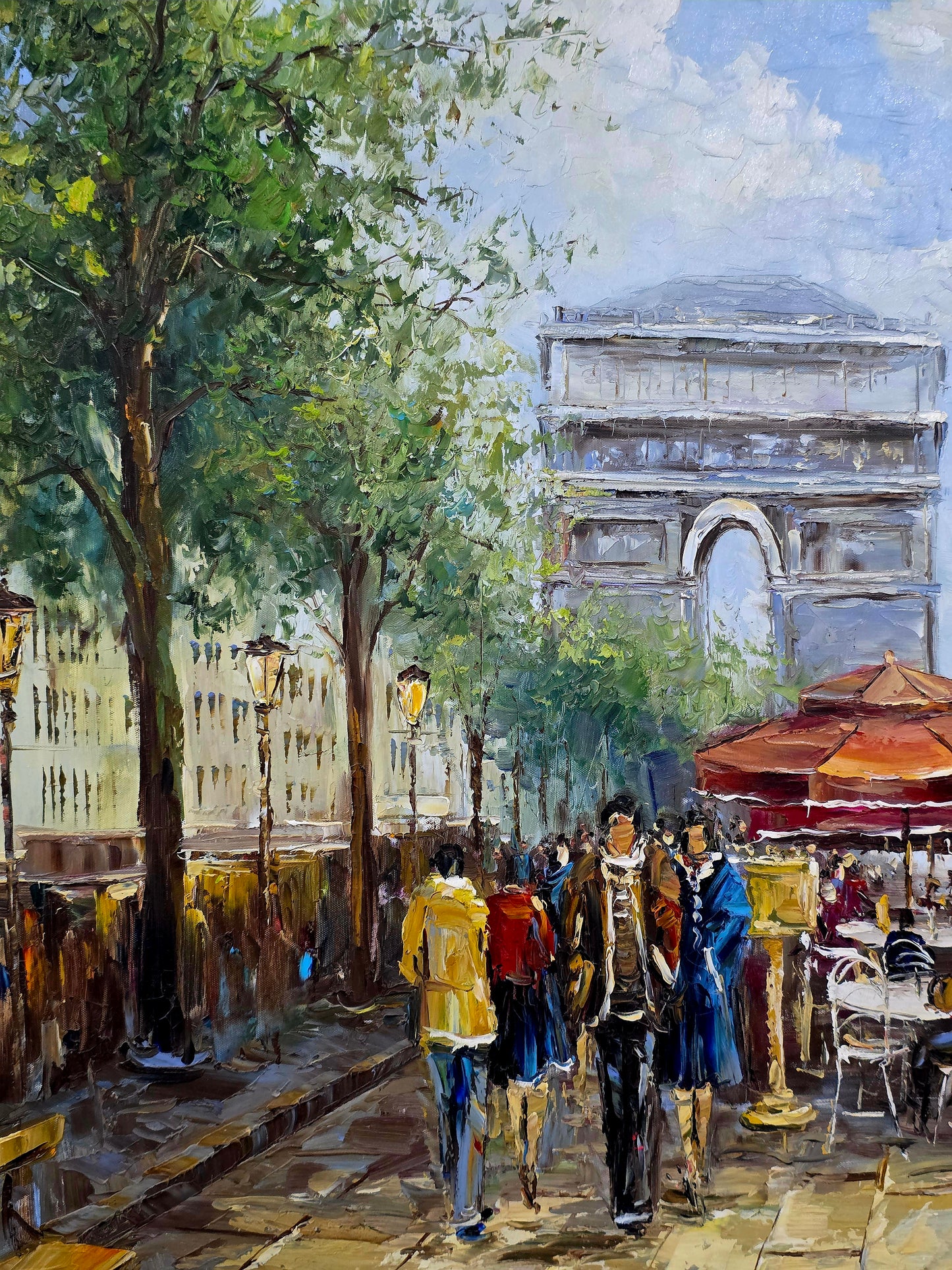 π¨πΌοΈ Exquisite Hand-Painted Painting β Parisian Scene with Classic Charm