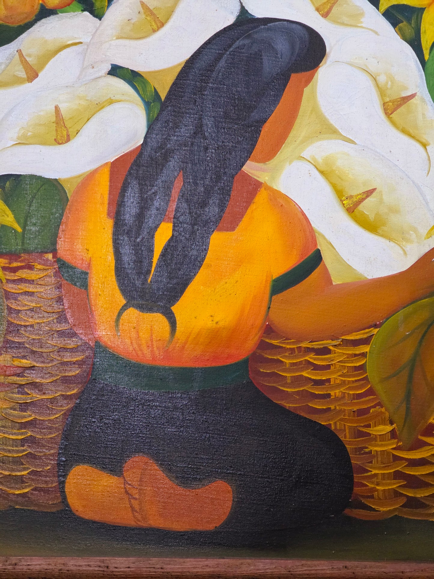 π¨ Vintage Painting with Classic Mexican Painting β Original Oil Painting with Rustic Frame π»pia)