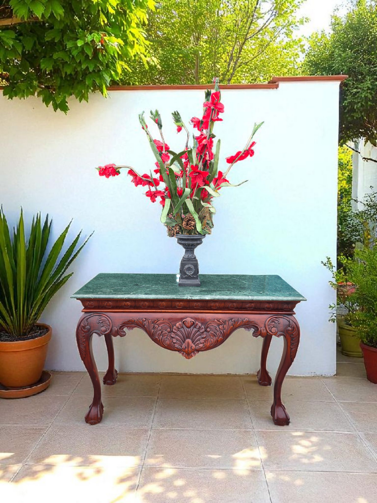 🌿✨Credenza de epoca con marmol verde veteado ✨🌿