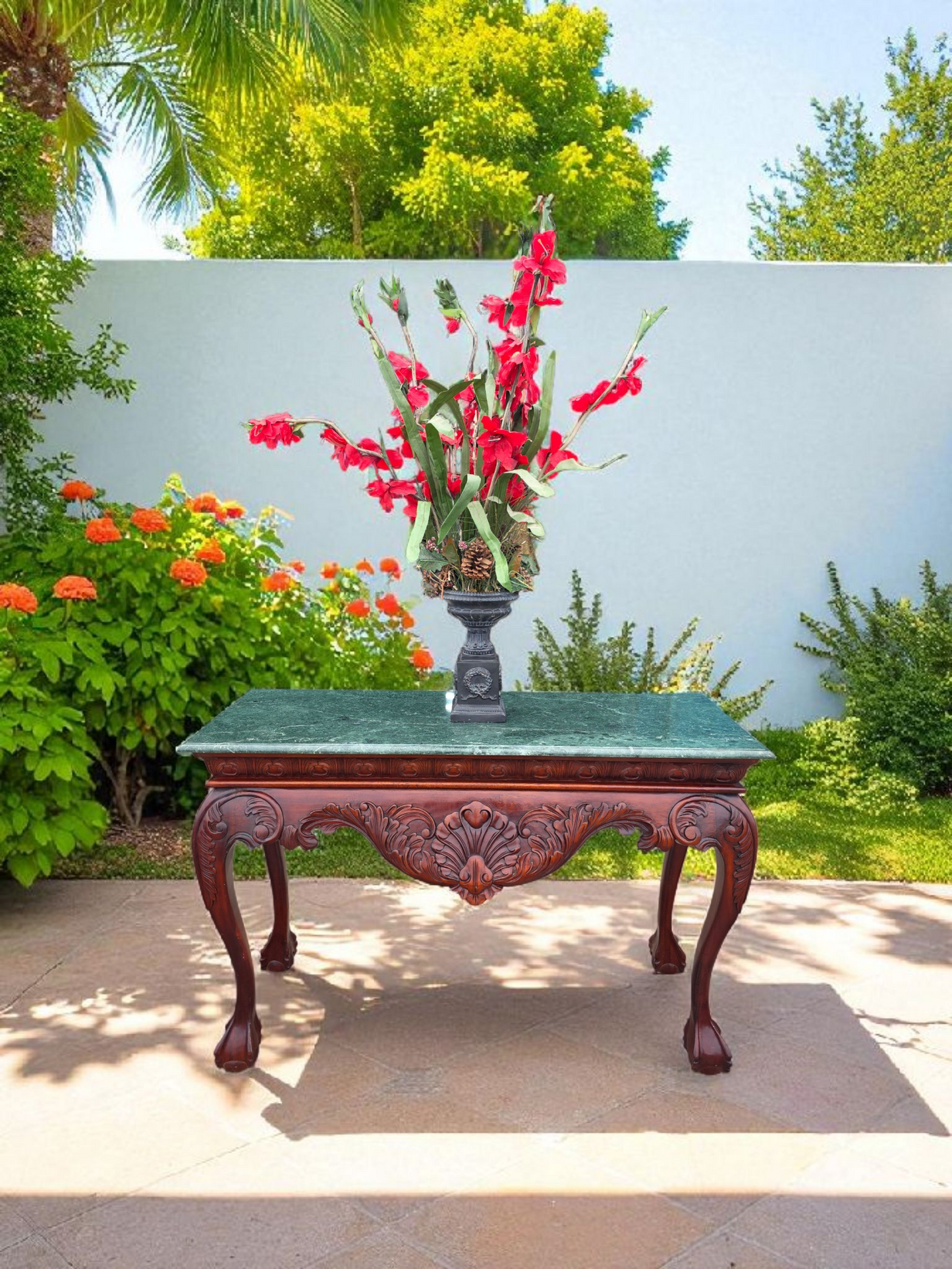 🌿✨Credenza de epoca con marmol verde veteado ✨🌿