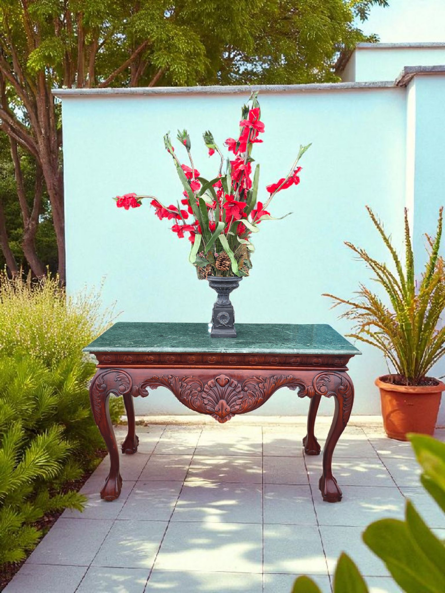 🌿✨Credenza de epoca con marmol verde veteado ✨🌿