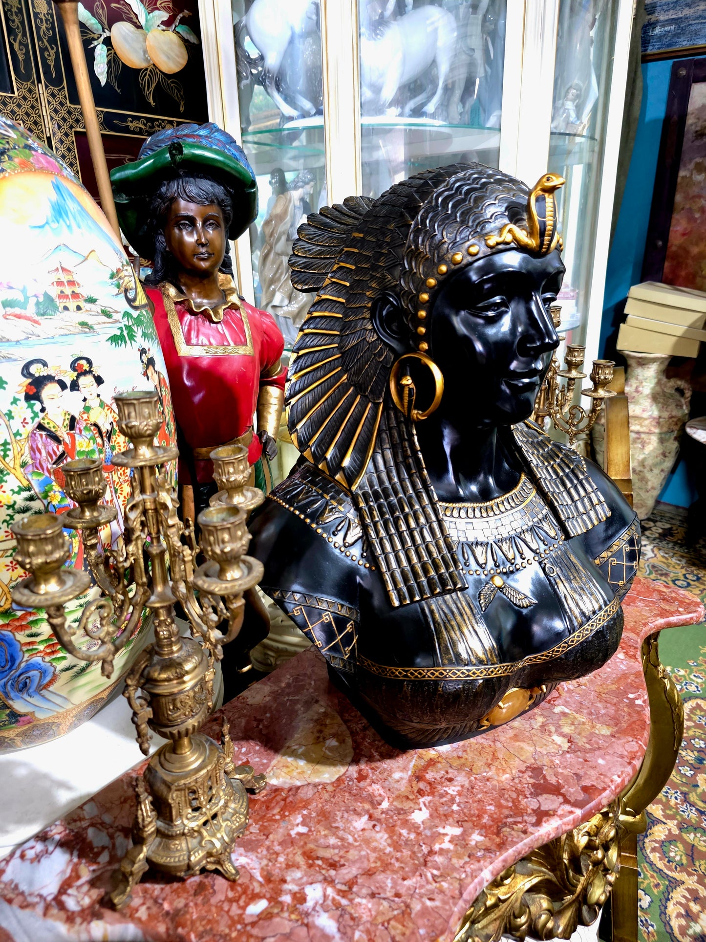 👑 Busto de Cleopatra – Replica de Museo en Resina Fundida