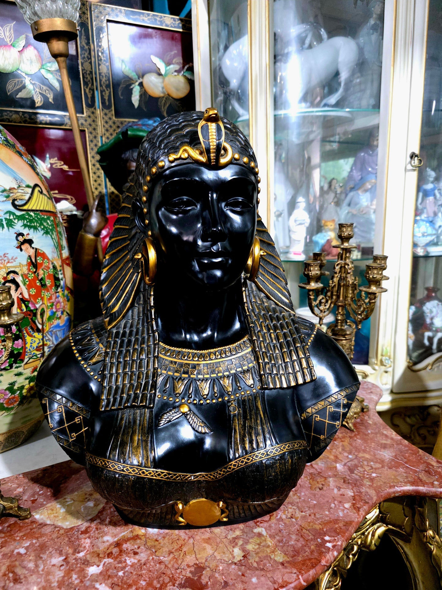 👑 Busto de Cleopatra – Replica de Museo en Resina Fundida