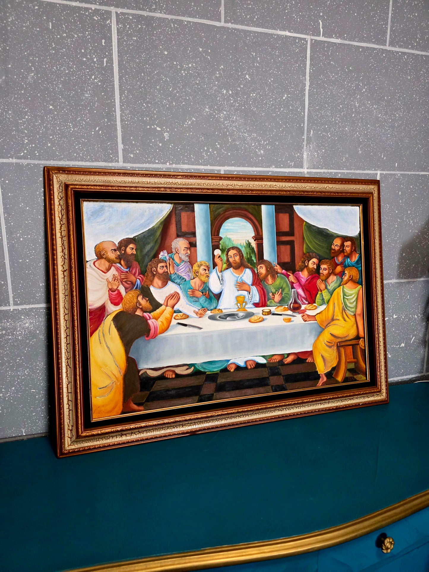 🕊️ “La Última Cena” – Pintura al Óleo con Profunda Carga Espiritual 🕊️