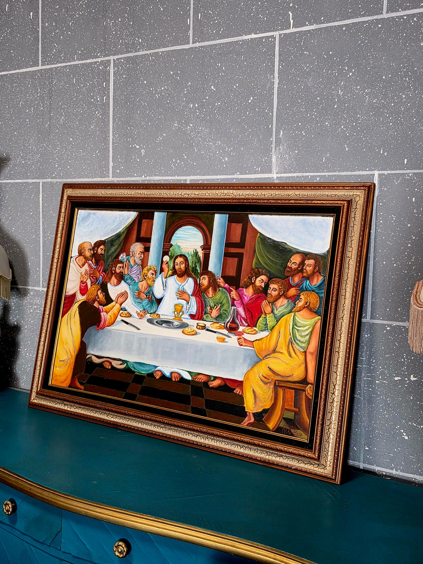🕊️ “La Última Cena” – Pintura al Óleo con Profunda Carga Espiritual 🕊️