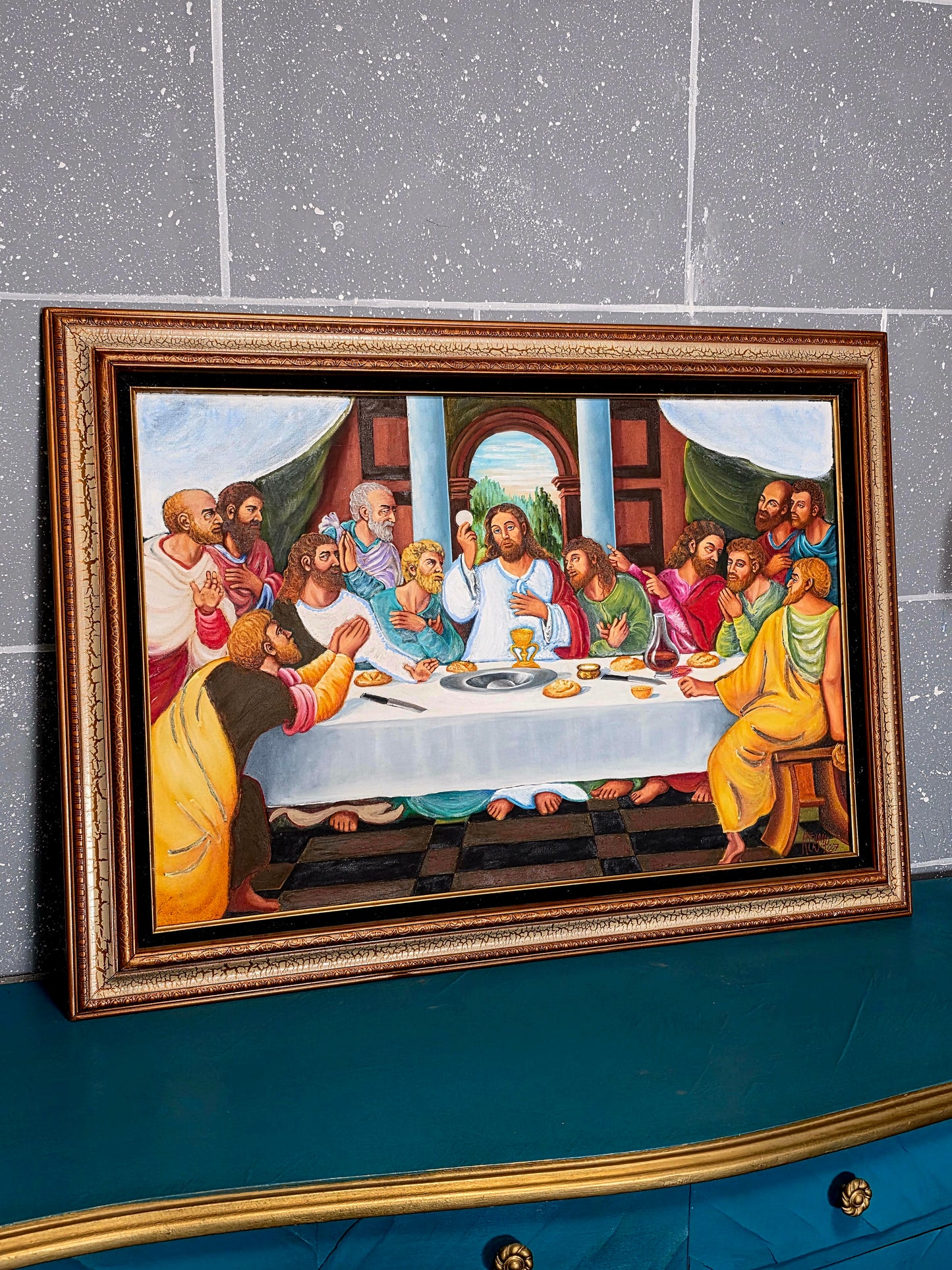 🕊️ “La Última Cena” – Pintura al Óleo con Profunda Carga Espiritual 🕊️