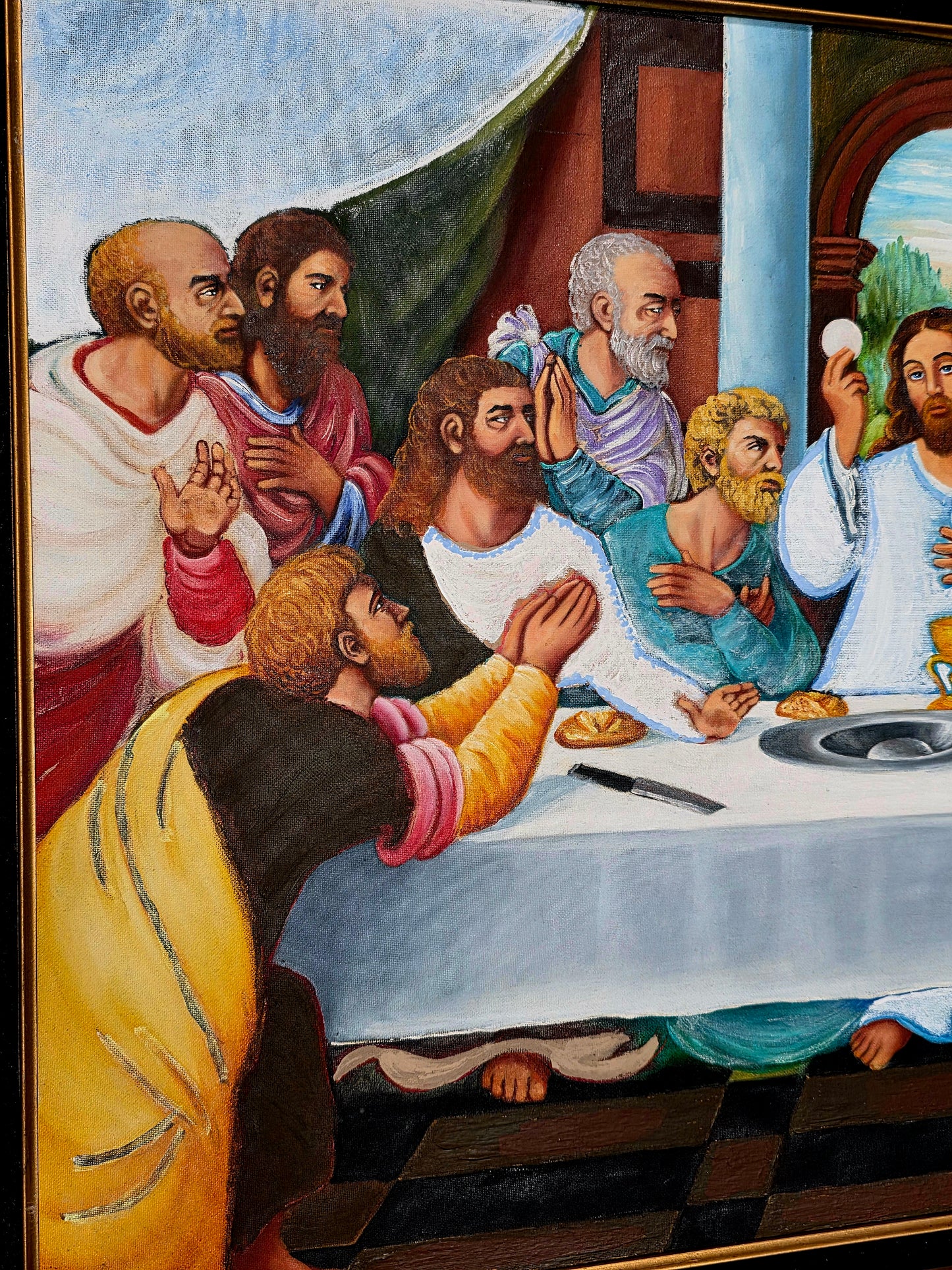 🕊️ “La Última Cena” – Pintura al Óleo con Profunda Carga Espiritual 🕊️