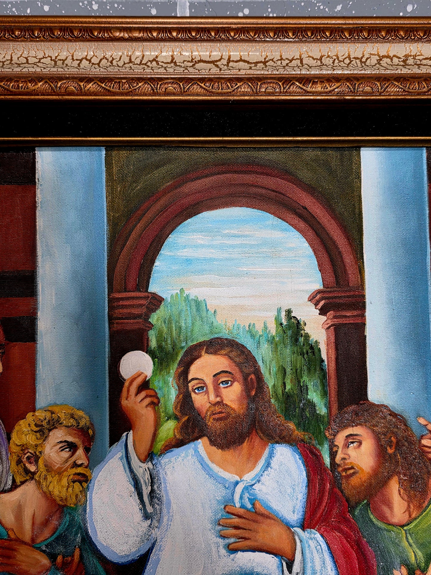 🕊️ “La Última Cena” – Pintura al Óleo con Profunda Carga Espiritual 🕊️