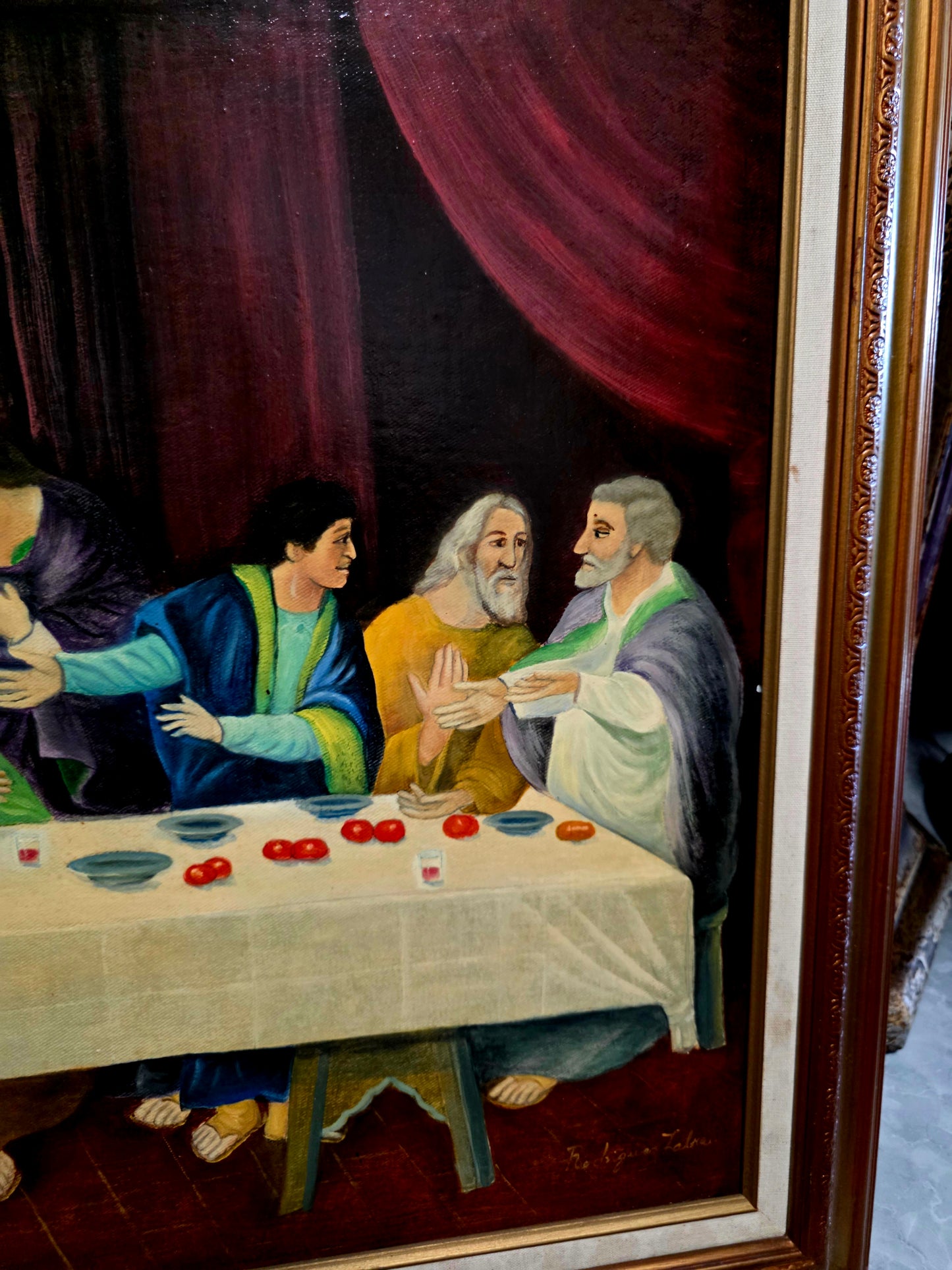 🕊️ Pintura al Óleo “La Última Cena” – Arte Sacro de Profunda Belleza 🕊️