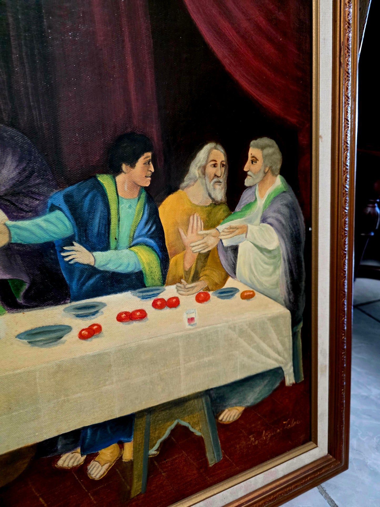 🕊️ Pintura al Óleo “La Última Cena” – Arte Sacro de Profunda Belleza 🕊️