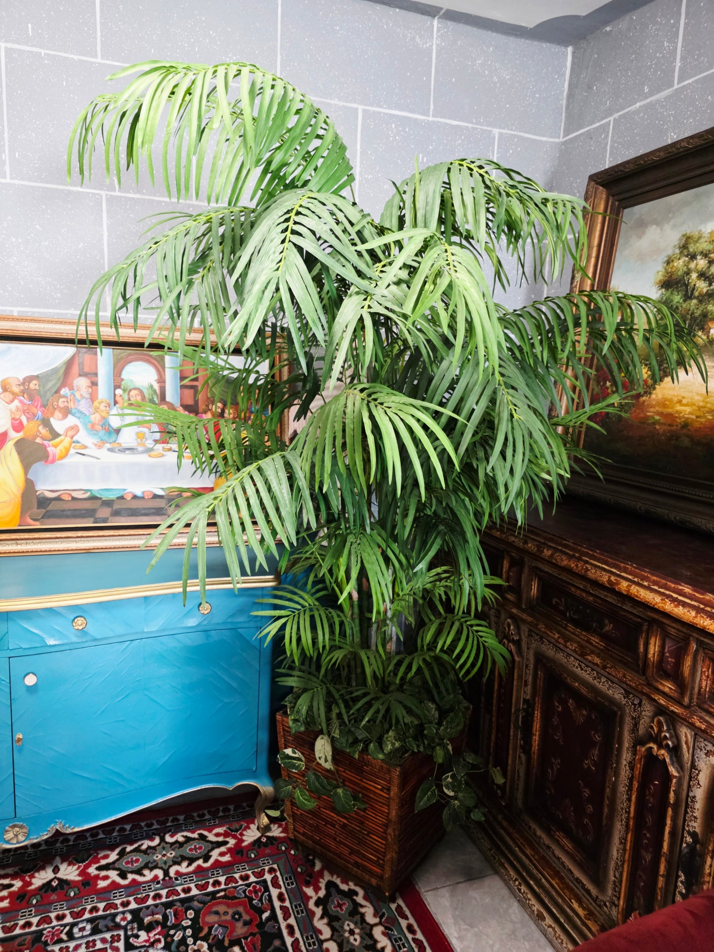 🌿 Par de Palmeras Artificiales Areca – Elegancia Tropical Atemporal 🌿
