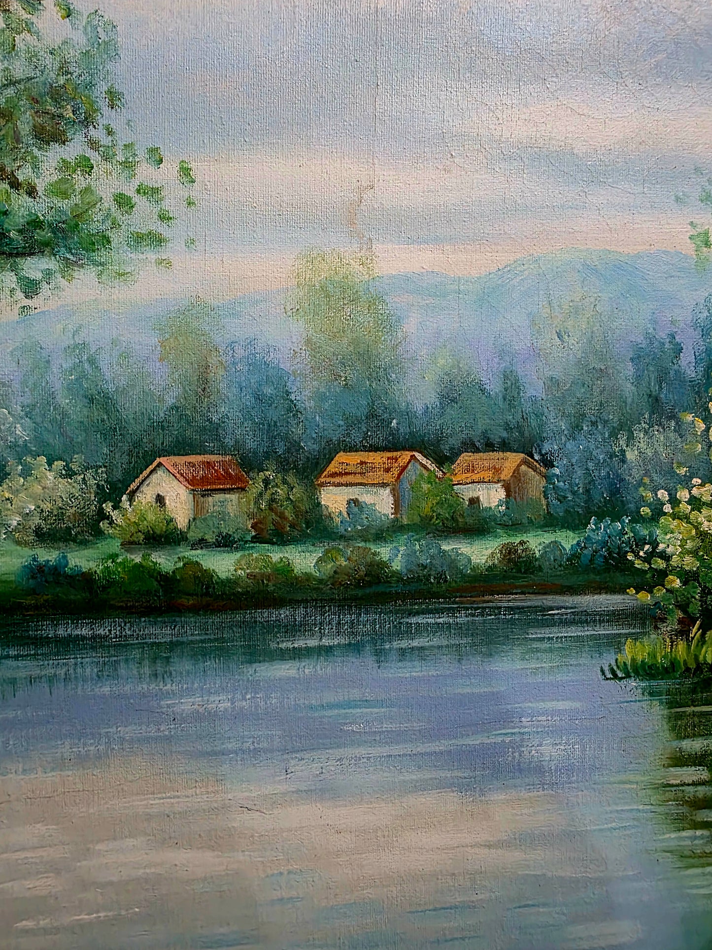 🌺 Cuadro original de casa señorial con hermoso paisaje por W.Hodges🖌️🎨