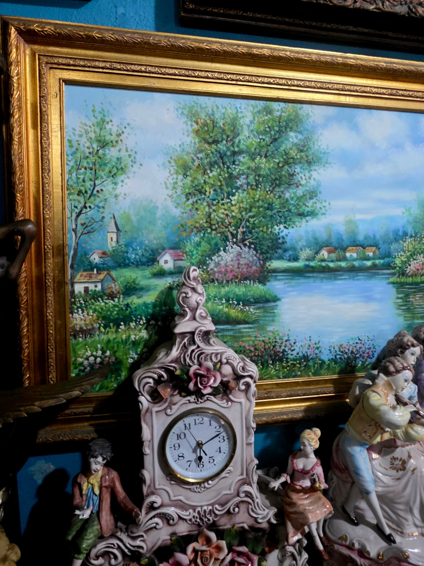 🌺 Cuadro original de casa señorial con hermoso paisaje por W.Hodges🖌️🎨