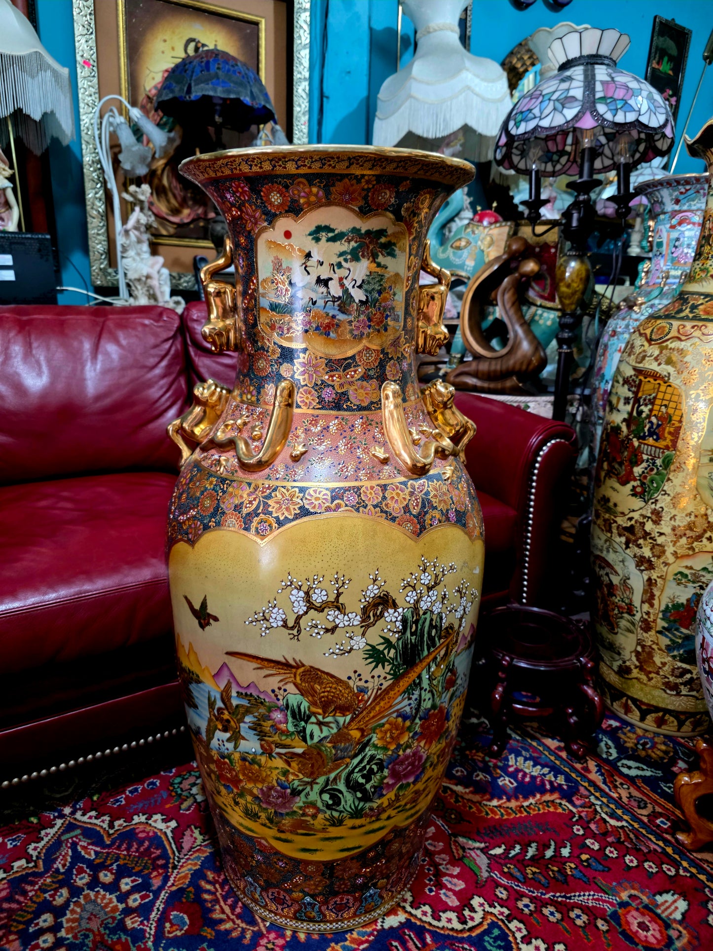 🎎🏮 🇨🇳 Jarron Imperial Satsuma – Arte Cerámico de Gran Escala🏮🎎🇨🇳